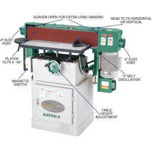 Grizzly Industrial Oscillating Edge Sander (G0563, G0564) - view 2