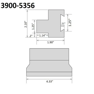 HHIP 1.25 X 1.25 SGTBN CUT-OFF TOOL BLOCK (3900-5356) - view 2