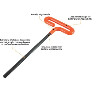 Dynamic Tools 1/4″ Loop Handle Hex Key, 9″ Long (D043409) - view 2