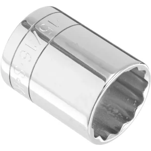 SK Tools 1/2″ Drive 12-Point Fractional Standard Chrome Socket – 15/16″ (40130)