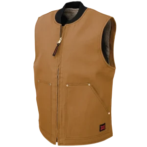 Tough Duck Men’s Durable 100% Cotton 12 oz Sherpa Lined Vest (WV061, WV062)