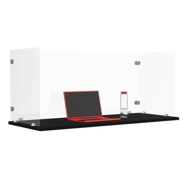 Luxor Workspaces Tri-Acrylic Desk Shld,58X24 Freestanding, Clear (DIV3P-582024C)