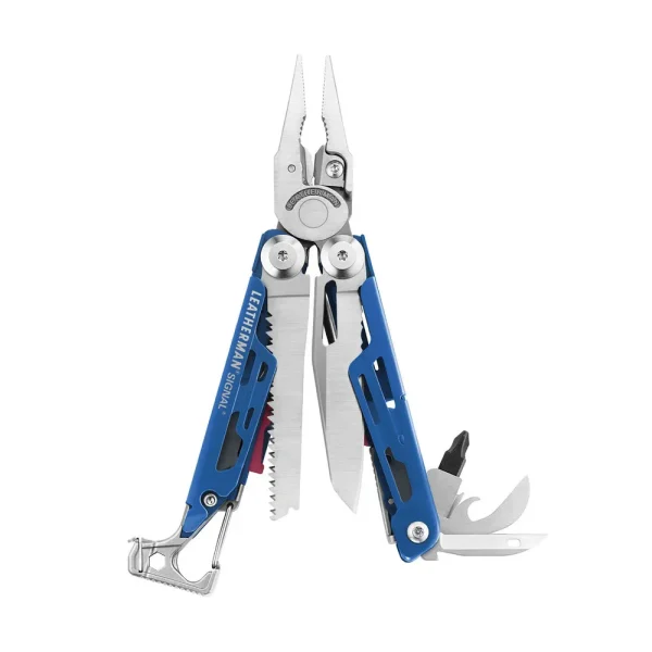 Leatherman Signal, 19-In-1 Multi, Durable & Lightweight Edc, Blue/Red (832739)