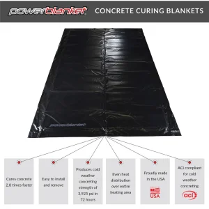Powerblanket Cure Pro 5′ X 20′ Heated Concrete Curing Blanket (CONCRETE-0520) - view 2