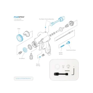 Fuji Spray Spray Gun M – Rebuild Kit – Black (2342-Black)