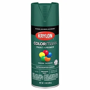 Colormaxx K05563007 Spray Paint and Primer for Indoor/Outdoor Satin Hunter Green
