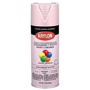 Colormaxx K05556007 Spray Paint and Primer for In/Outdoor Satin Slipper Pink