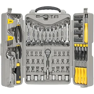 Performance Tool W1801 123pc Mechanic’s Tool Set (W1801), Hand Tools Beige