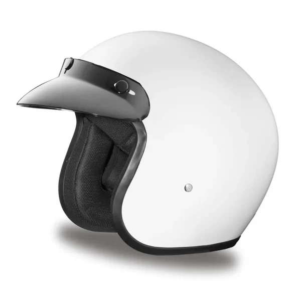 Daytona Helmets 3/4 Open Face Motorcycle Helmet [Hi-Gloss White] [M] (DC1-C-M)