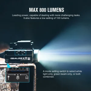 OLight Baldr S Rechargeable Tactical Pistol Light 800 Lumens - view 2