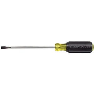 Klein Tools 605-4 1/4-Inch Cabinet Tip Screwdriver Heavy Duty 4-Inch Round Shank