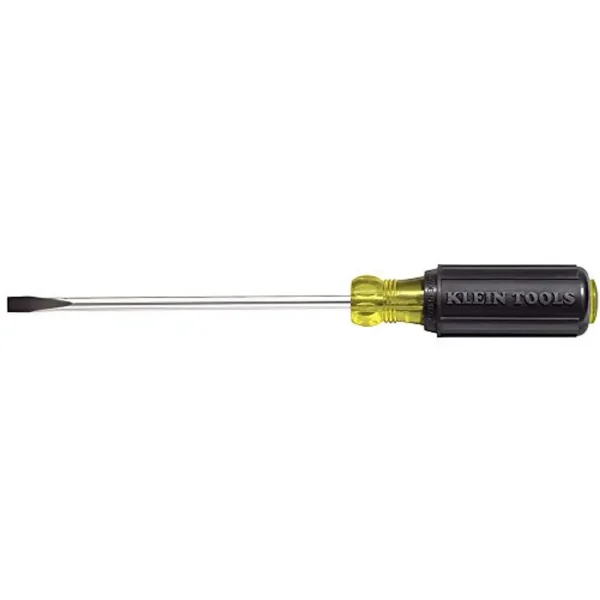 Klein Tools 605-4 1/4-Inch Cabinet Tip Screwdriver Heavy Duty 4-Inch Round Shank