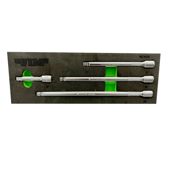 VIM Tools 4-Piece 3/8-Inch Drive Wobble Extension Set (WEX600)
