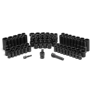 81 Piece 3/8″ Drive Complete Impact Socket Set GRE1281
