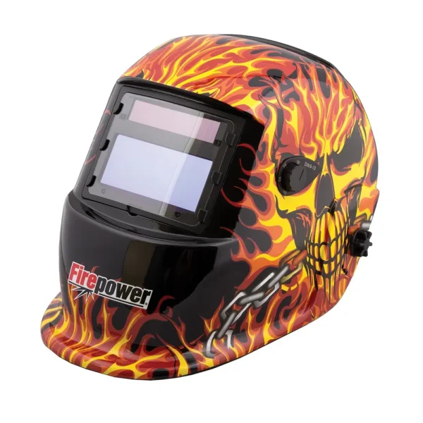 Auto-Darkening Welding Helmet – Fire and Skull FPW1441-0088