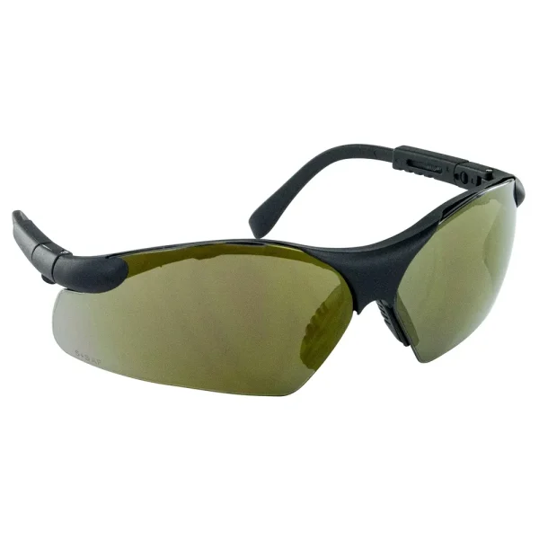 Sidewinders Safety Glasses – Black Frames/Gold Mirror Lens
