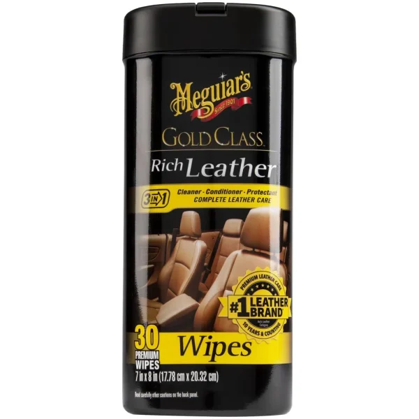 Meguiar’s Gold Class 30 Count Leather Wipes – G10900