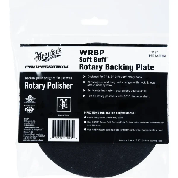 Meguiar’s SoftBuff 6-3/8 Inch Backing Plate – WRBP