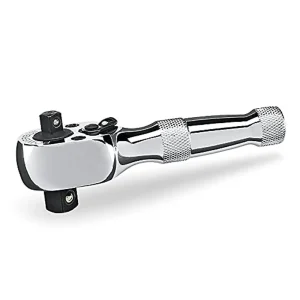 Powerbuilt 940931 1/4″ x 3/8″ Dual Drive Little RATCHET Handle, Hand Tools