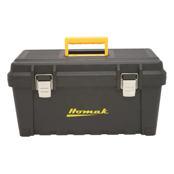 Homak 16″ Black Plastic Toolbox with Metal Latches (BK00216001)