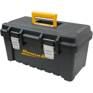 Homak 16″ Black Plastic Toolbox with Metal Latches (BK00216001) - view 3