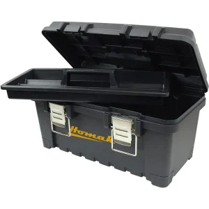 Homak 16″ Black Plastic Toolbox with Metal Latches (BK00216001) - view 4