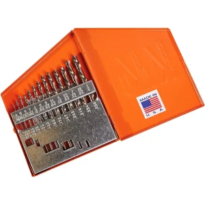 KnKut 13KK6 13 Piece Left Hand Jobber Length Drill Bit Set 1/16″-1/4″ by 64ths - view 2
