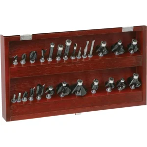 Shop Fox 26-Piece Carbide Tipped Router Bit Set 1/4 Inch Shank (D3728) - view 2