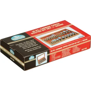 Shop Fox 26-Piece Carbide Tipped Router Bit Set 1/4 Inch Shank (D3728) - view 3