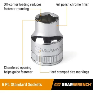 Gearwrench 80378 3/8″ Drive 6 Point Metric Socket 10mm - view 2
