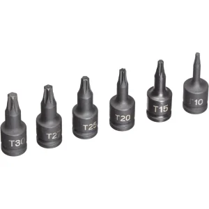 Grey Pneumatic 1/4″ Drive 6 Pc. Internal Star Impact Driver Set (996T)