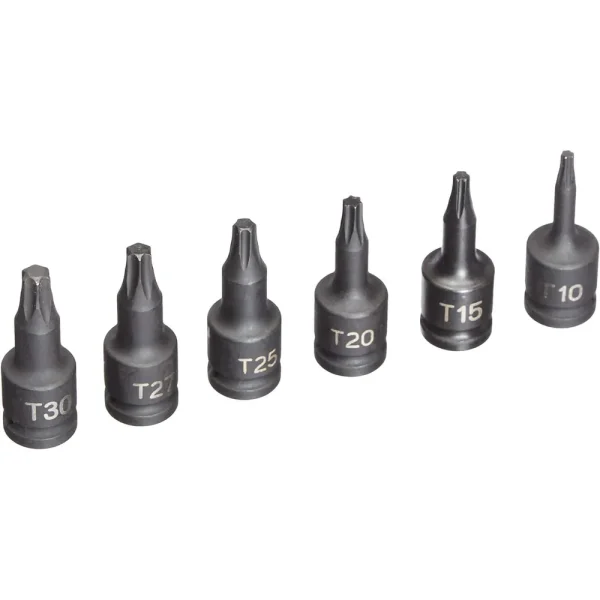 Grey Pneumatic 1/4″ Drive 6 Pc. Internal Star Impact Driver Set (996T)