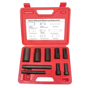 K Tool 71910 Lugnut Removing Set – Removes Locking Lug Nuts and Hubcaps – For use with Impact Wrench