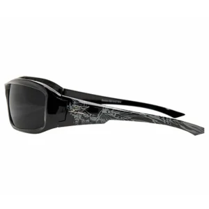 Edge Eyewear Brazeau Black Skull Series Polarized Smoke Lens (TXB216-S) - view 3