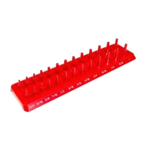 Mechanics Time Saver PSH25M-RED 1/4″ Peg Socket Holder, Metric, Red