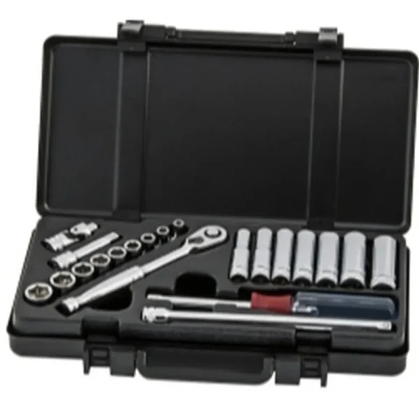 Titan Tools 66201 21 Piece 1/4″ Drive Metric Socket Set