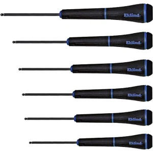 Eklind 92600 Precision Screwdriver Set Ball-Hex 1.3-4mm, 6 Piece