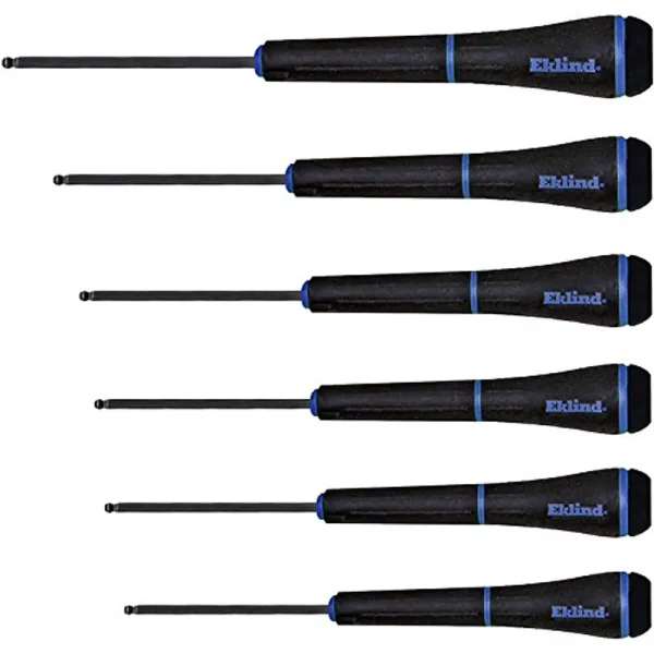 Eklind 92600 Precision Screwdriver Set Ball-Hex 1.3-4mm, 6 Piece