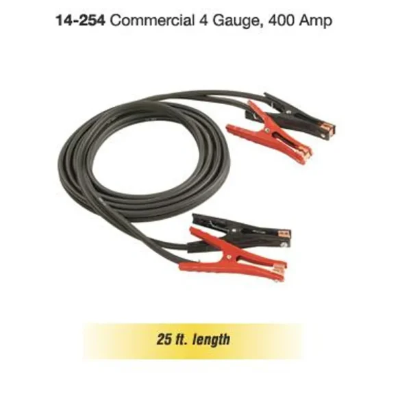 Goodall 14-254 Booster Cables 400 Amp Coated Clamps 25-foot 4 Gauge