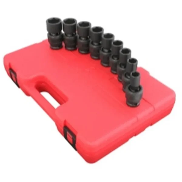 Sunex 9 Piece 1/2″ Drive Universal Standard SAE Impact Socket Set (2657)