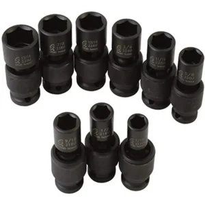 Sunex 9 Piece 1/2″ Drive Universal Standard SAE Impact Socket Set (2657) - view 2