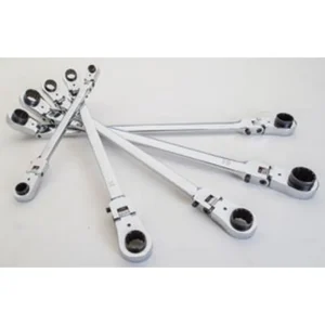 EZ Red WR5ML 5 Pc. Extra Long Locking Flex Head Wrench Set