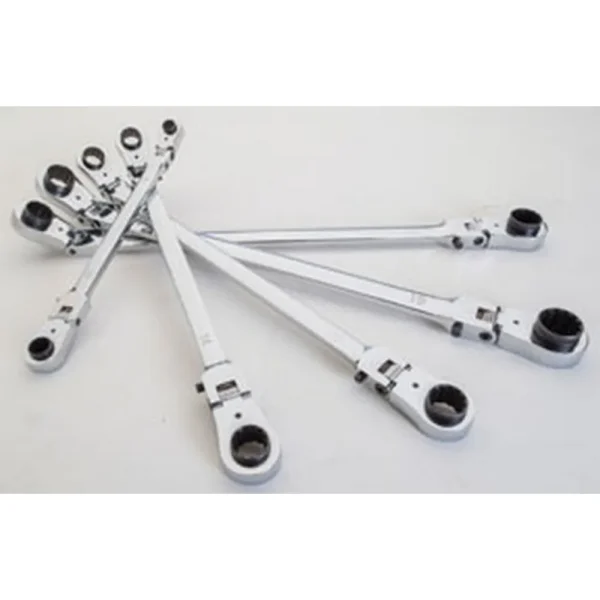 EZ Red WR5ML 5 Pc. Extra Long Locking Flex Head Wrench Set