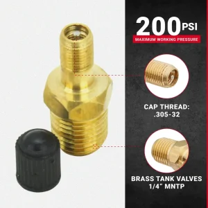 Milton S684-4 1/4″ NPT Tank Valve, 2/cd - view 2