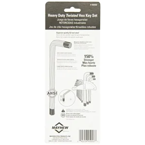 Mayhew Tools 45053 Twisted Hex Key Wrench Set, 9 Piece, 1.5mm to 10mm - view 3