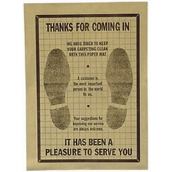 John Dow Industries Disposable Paper Floor Mats for Workshops (PFM-500)