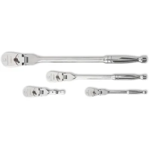 Gearwrench 81230P 4 Pc. 120Xp Full Polish Flex Teardrop Ratchet Set