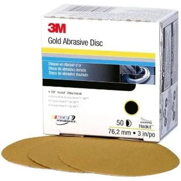 3M 3″ P500A Hookit Gold Abrasive Disc 216U (912)