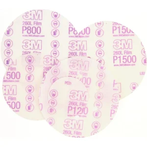 3M 6″ P1200 Hookit Finishing Film Abrasive Disc 260L (968) - view 2