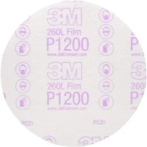 3M 6″ P1200 Hookit Finishing Film Abrasive Disc 260L (968) - view 4